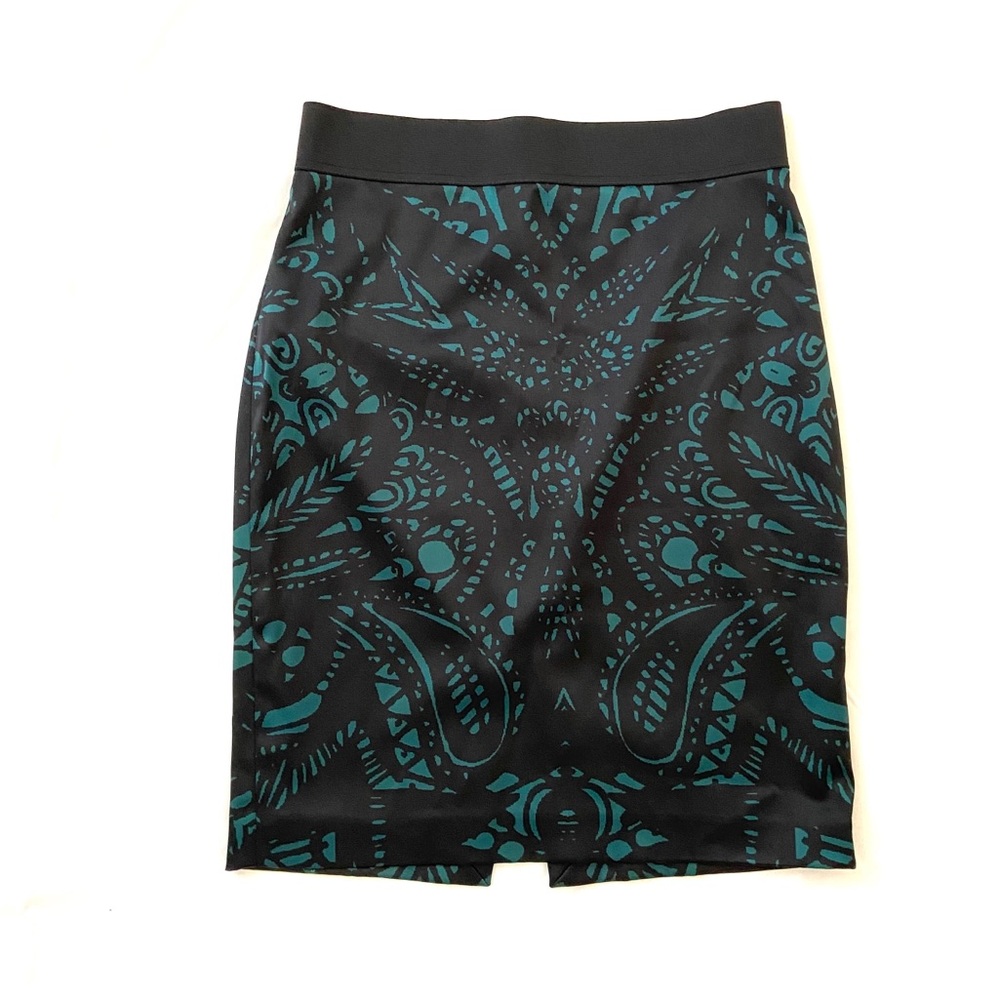 Express Teal High Waisted Pencil Skirt w/ Slit